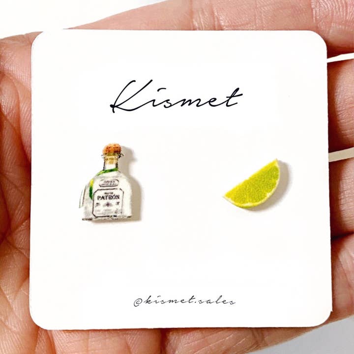 Kismet Showroom - Vente Clous d'oreille - Puces d'oreilles Tequila + Lime
