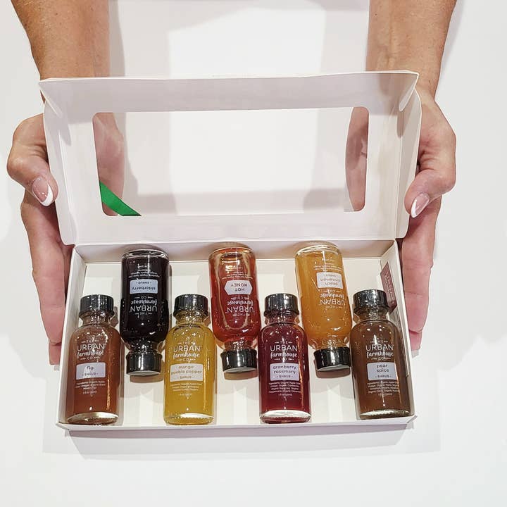 The Urban Farmhouse Co - Wholesale Vinegar - 7 Shot Gift Boxes with Bonus Hot Honey4