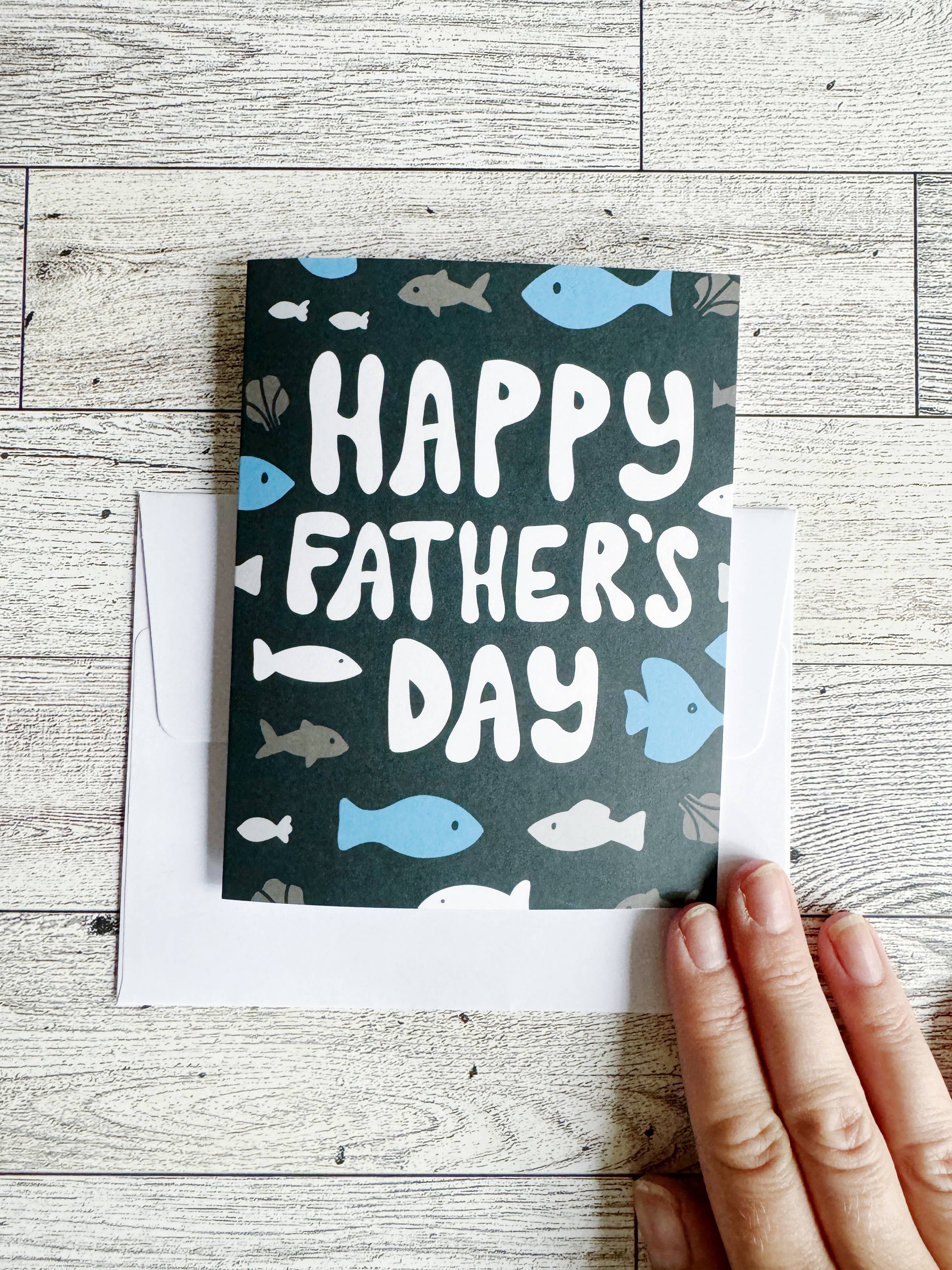 Bee Sweet Studio - Wholesale Father's Day Card - Fish Themed Father's Day Card1