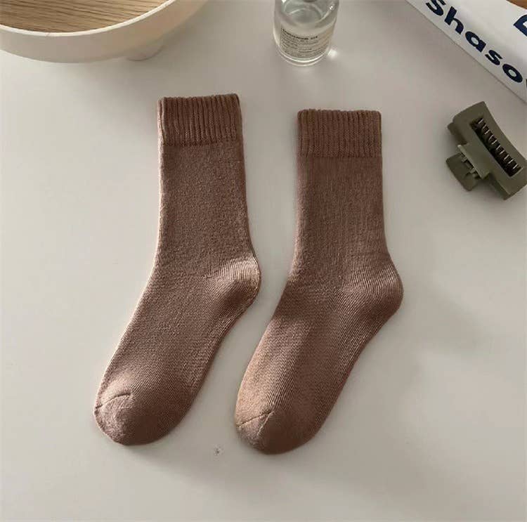 Sweetkama – Großhandel Socken – Damen – Damen Socken aus Samt in Uni-Farbe SKASC41822