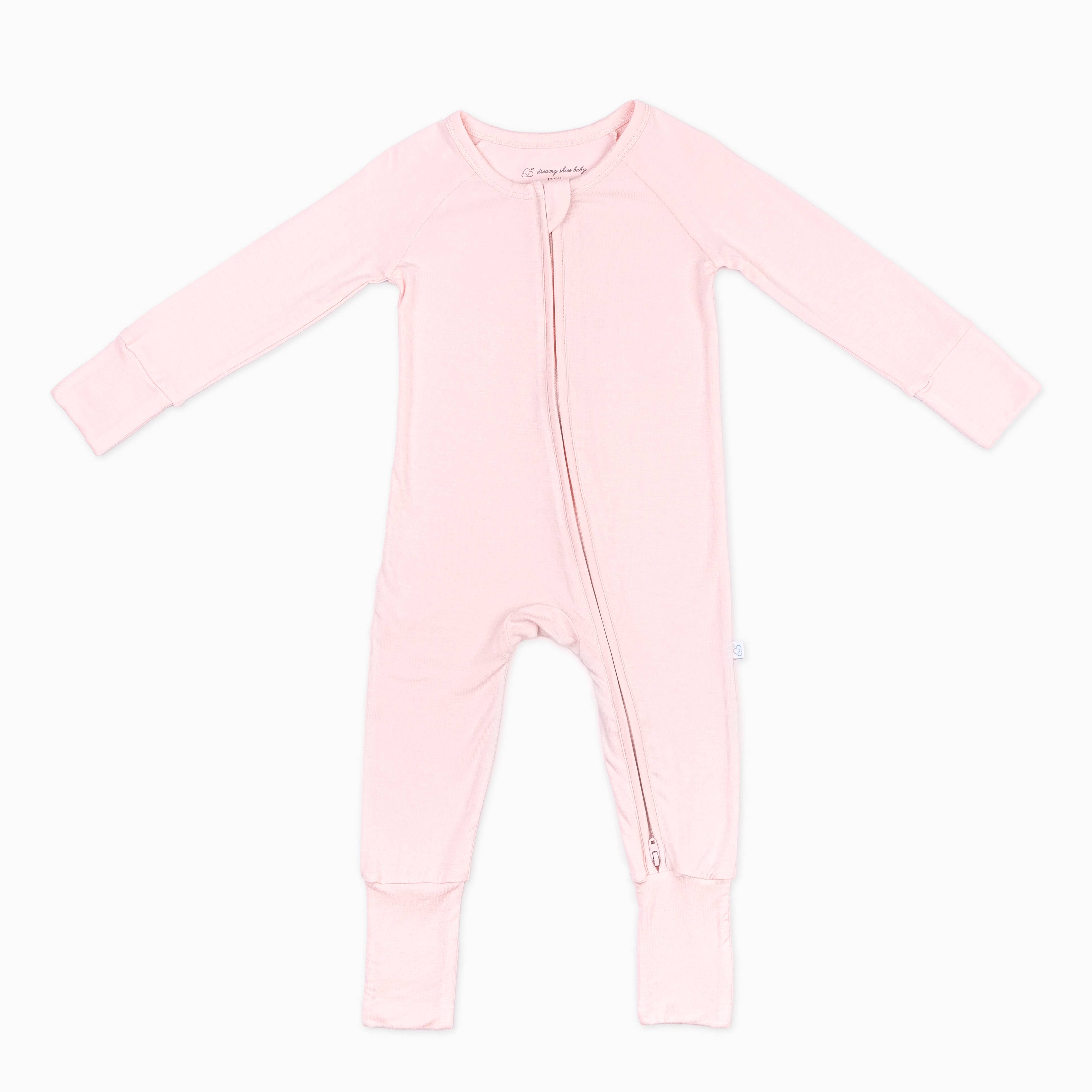 Dreamy Skies Baby - Wholesale Jumpsuit - Baby - Bamboo Convertible Romper in Pink Sand4