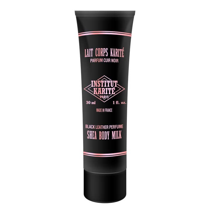 Zwart lederen Shea Bodymilk 30ml voor wholesale door Institut Karité Paris