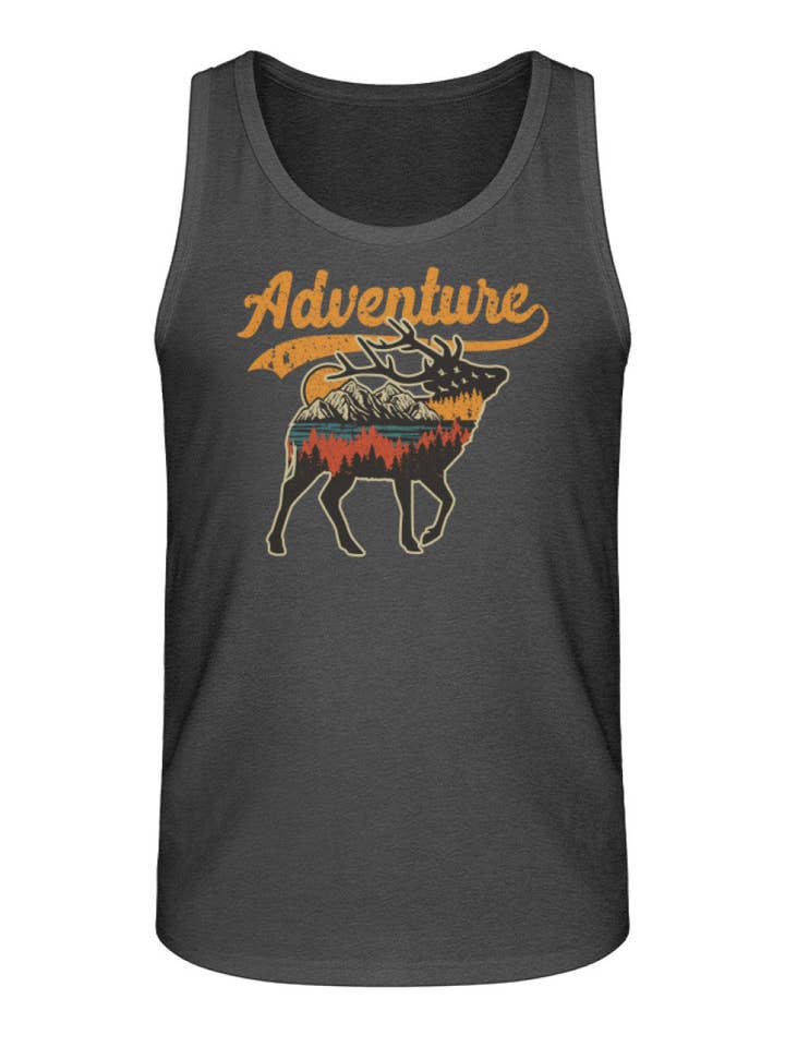 Regata orgânica premium masculina Adventure Deer por atacado de Uwaldu