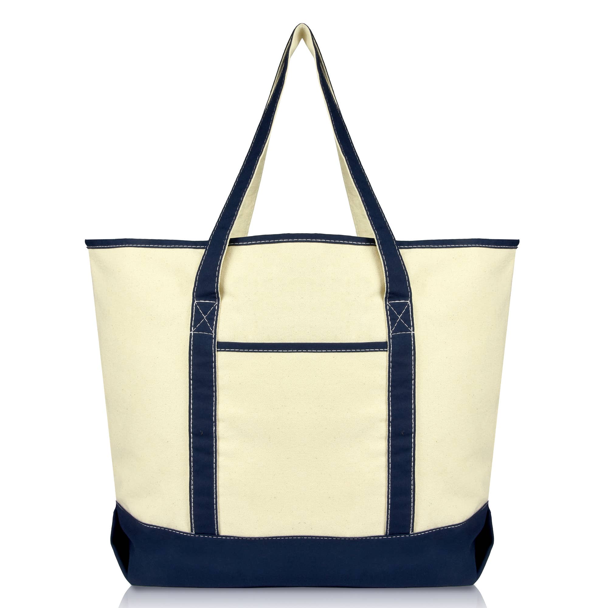 Dalix - Wholesale Tote Bag - Women's - DALIX 22" Open Top Heavy Duty Deluxe Tote Bag Outer Pocket25