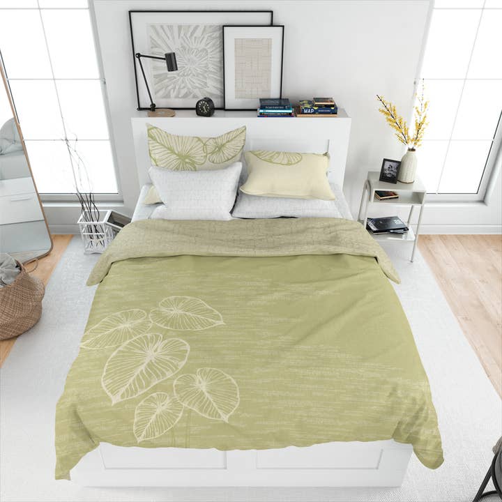 Loʻi Kalo Comforter for wholesale by NOHO HOME by Jalene Kanani