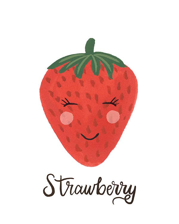 LoveLight Paper - Wholesale Art Print - Kids & Baby - Strawberry Face- Art Print (8x10)1