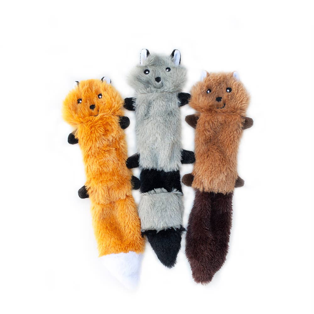 ZippyPaws - Wholesale Pet Plush Toy - Dog - Skinny Peltz - Small (3-pack) - Dog Toy