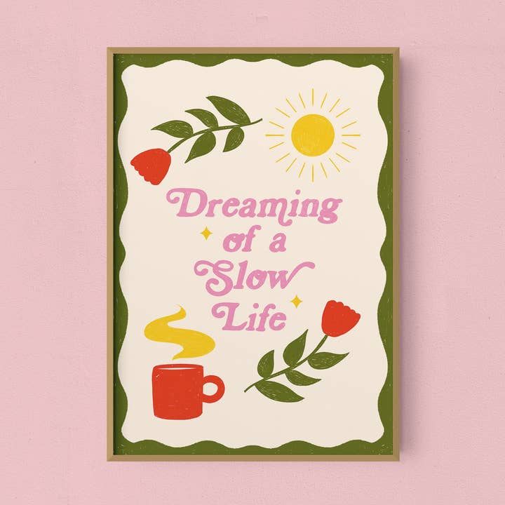 Sognando una vita lenta | Stampa artistica per la vendita all'ingrosso da parte di Emmy Lupin Studio