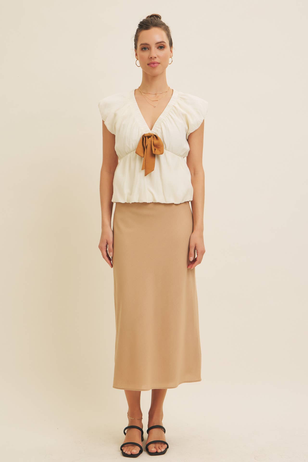 in february - Wholesale Skirt - Women's - VISCOSE LINEN BLEND BIAS CUT MAXI SKIRT WITH LINING16