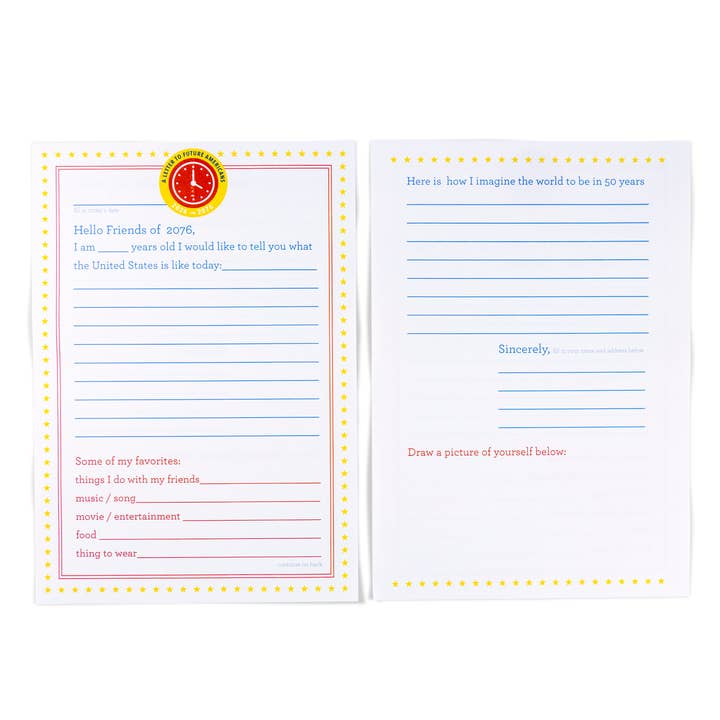 Color Box Design & Letterpress - Wholesale Stationery/Notecard Set - Write a Letter to the Time Capsule | Letter Writing Kit1