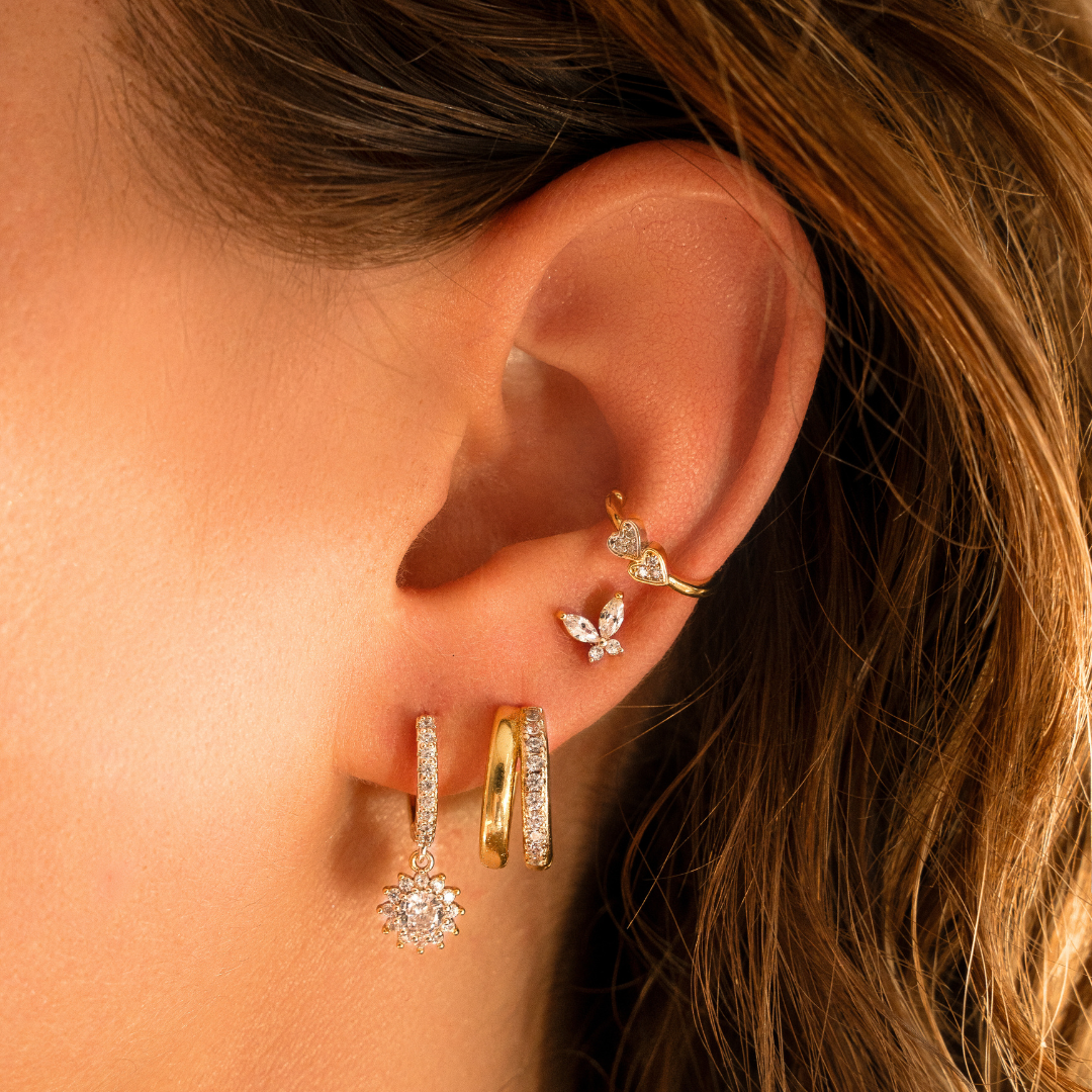 Doré Boucles d'oreilles Eloisa en vente sur Faire1