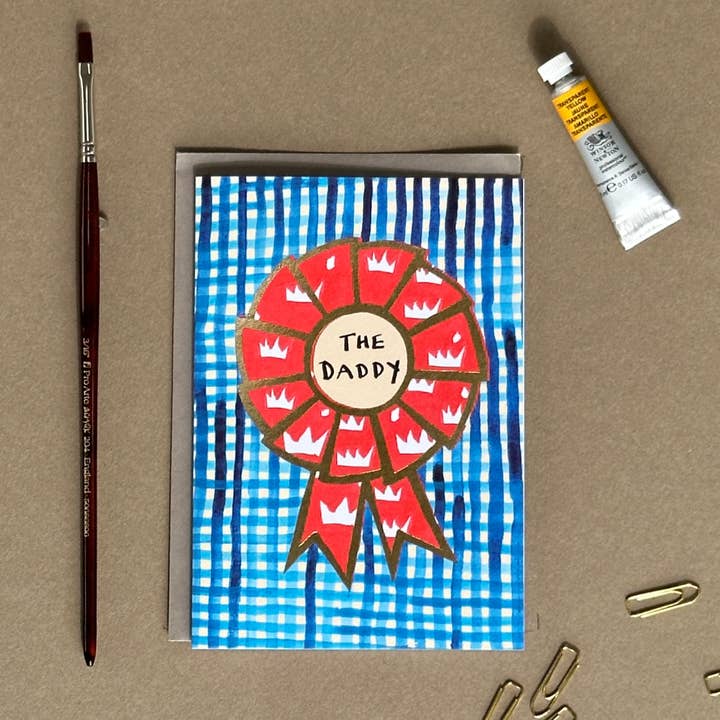'The Daddy' Rosettes Greetings Card (FP3249) for wholesale by Poet and Painter