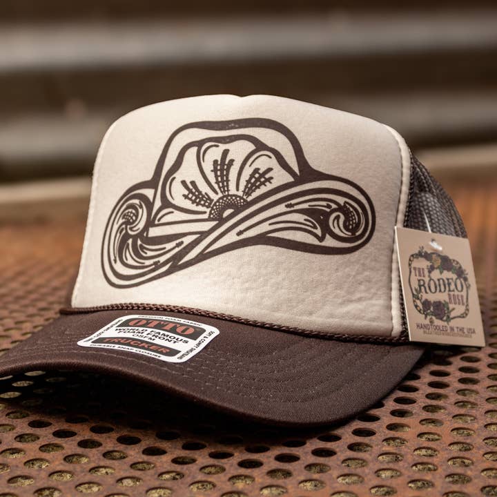 Cappello da cowboy con grafica attrezzata Spacchi neutri per la vendita all'ingrosso da parte di The Rodeo Rose