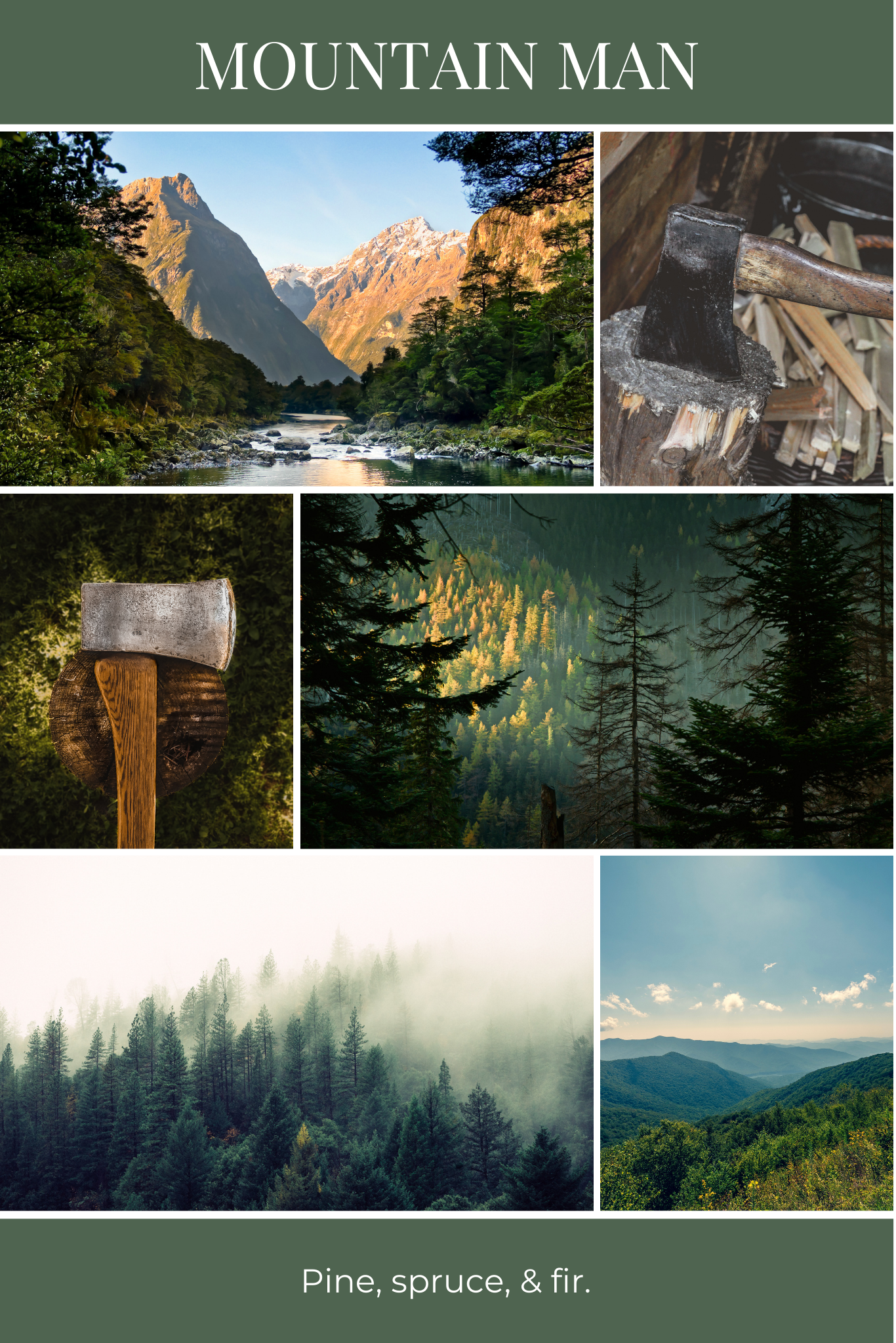 Eco Candle Company - Wholesale Jar/Filled Candle - The MANdle MOUNTAIN MAN | pine, spruce, fir2