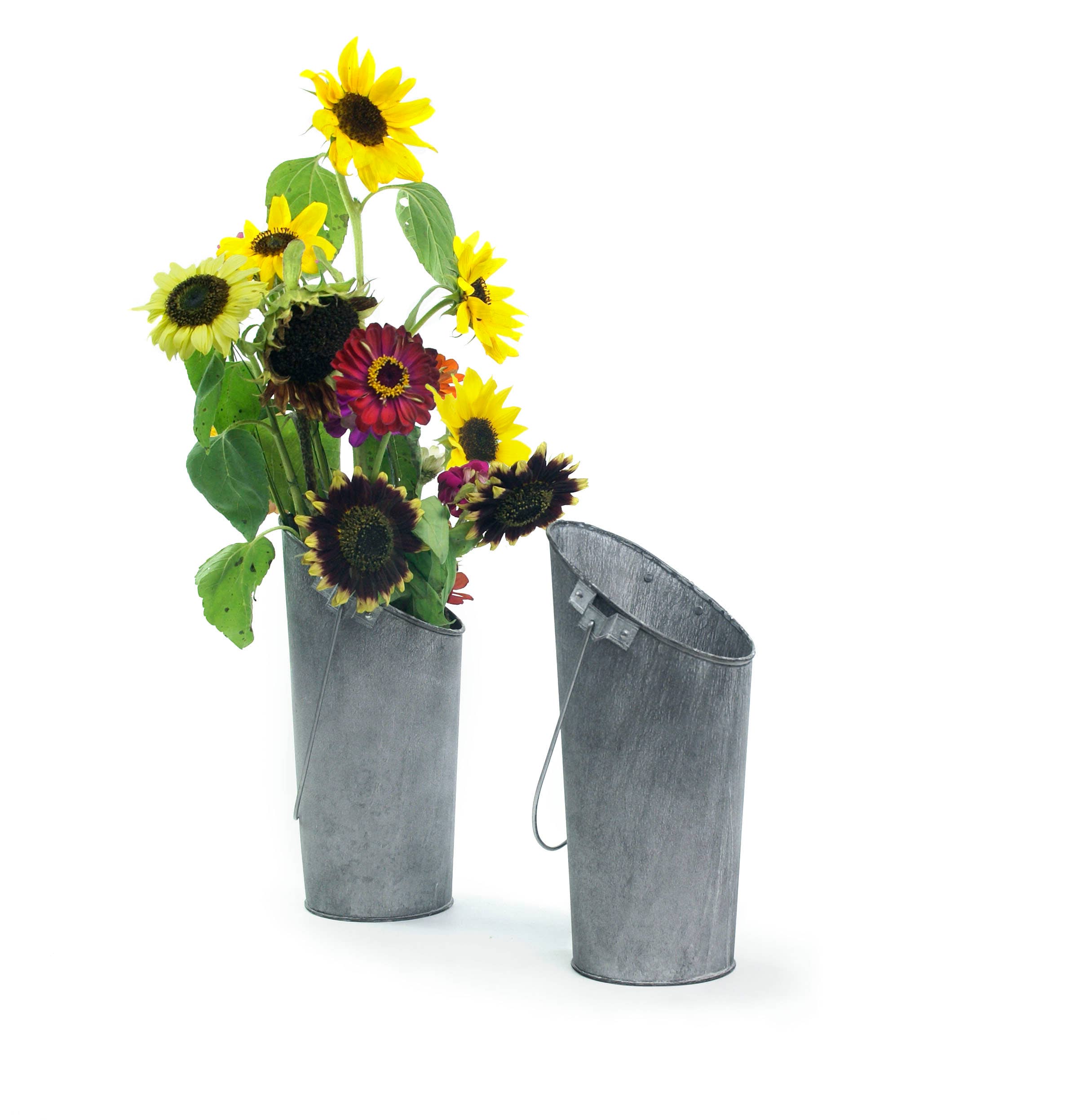 Buhi Imports - Wholesale Bucket/Pail - Metal Wall Pocket Pail Vintage Finish Liner included2