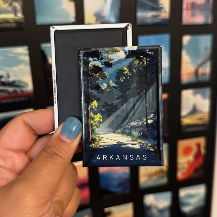 Arkansas State Magnet | Hot Springs Park | Minimalist for wholesale by Tieu Magnetic