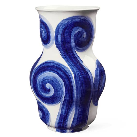 Kähler - Tulle - 8.9" Hand-Painted Earthenware Ceramic Vase for wholesale by Danish Design Collective