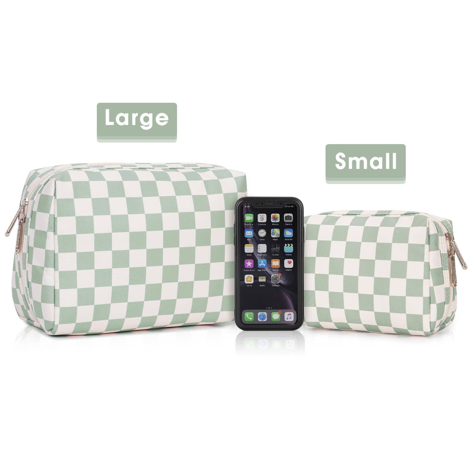 wandf - Wholesale Makeup/Cosmetic Bag - Checkered Makeup Bag Travel Cosmetic Bag Organizer Toiletry33
