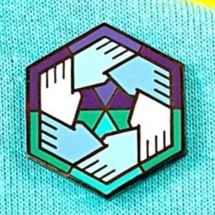 Gay MLM Flag - Community Cube Pin for wholesale by Proud Zebra