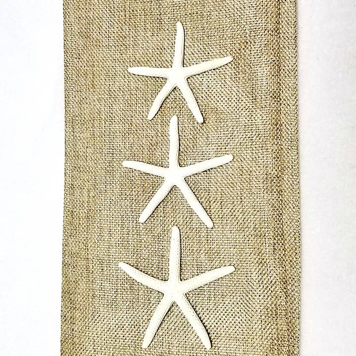 Shell We Sea Designs - Wholesale Wine gift bag - STARFISH Wine Bag Drawstring Burlap Tote Pouch Gift