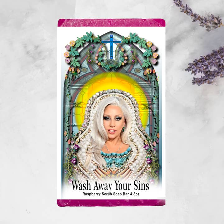 Calm Down Caren - Wholesale Bar Soap - Lady Gaga - Raspberry Scrub Soap Bar