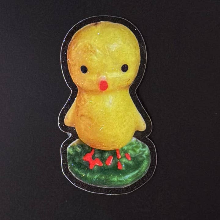 Yellow Duckling Glitter Sticker pour la vente par Aimee Miller Art
