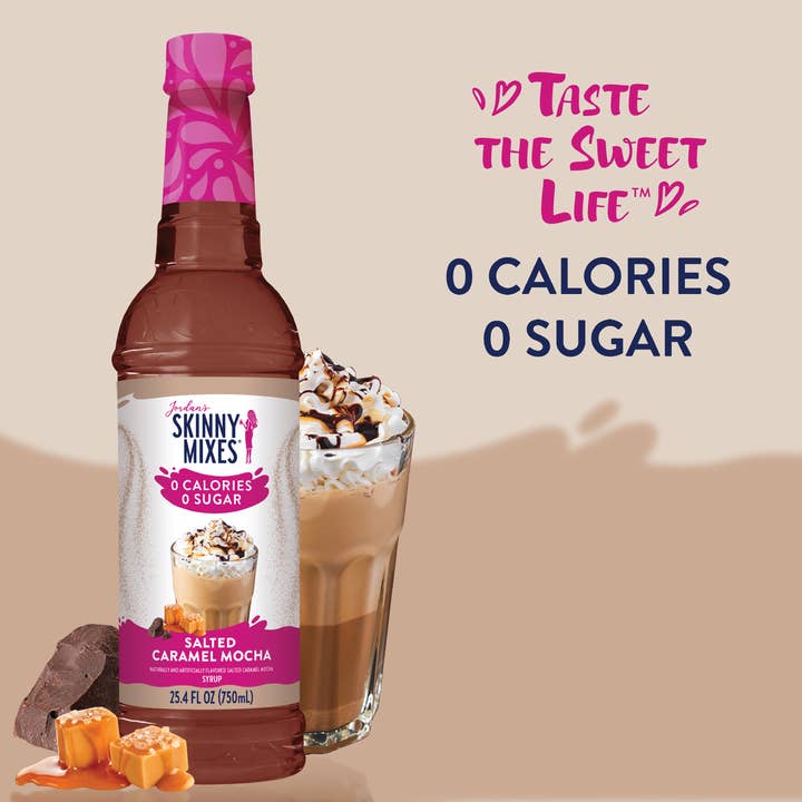 Jordan's Skinny Mixes - Wholesale Flavored Syrup - Sugar Free Salted Caramel Mocha Syrup2