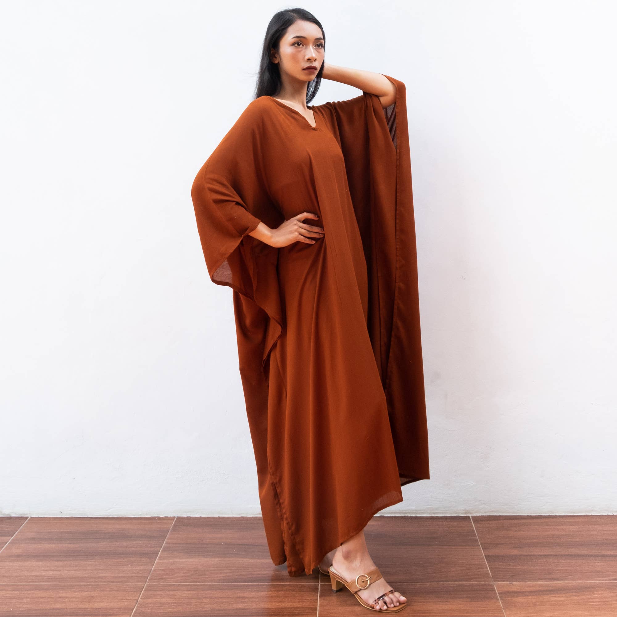 Bali Harvest - Wholesale Kaftan - Women's - Rayon Kaftan Dress (Copper) - Sun Dress Beach Resort Wear1