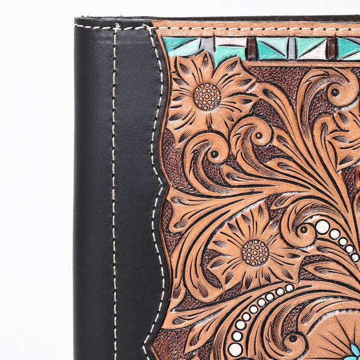 LS Western - Wholesale Journal/Diary - ADBG1196 American Darling Western Hand Tooled Leather Portfolio Bag Genuine Leather8