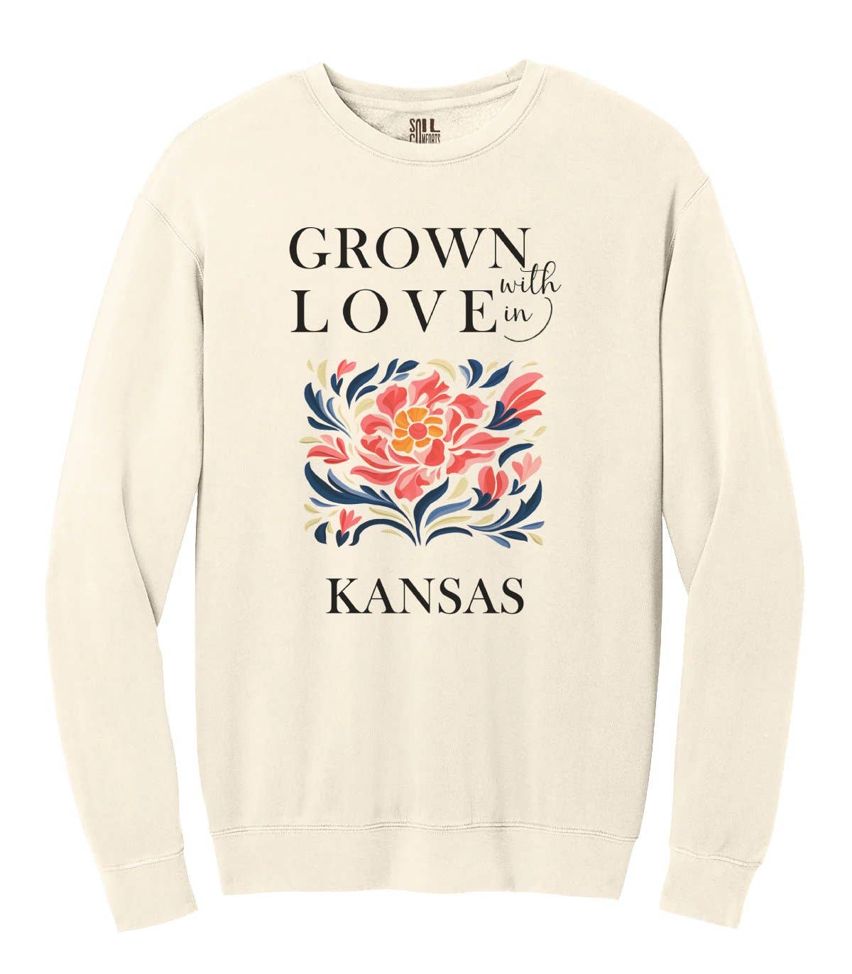 Soil Comforts – wholesale Graphic sweatshirt – Unisex – Kansas Floral Matisse Sweatshirt0
