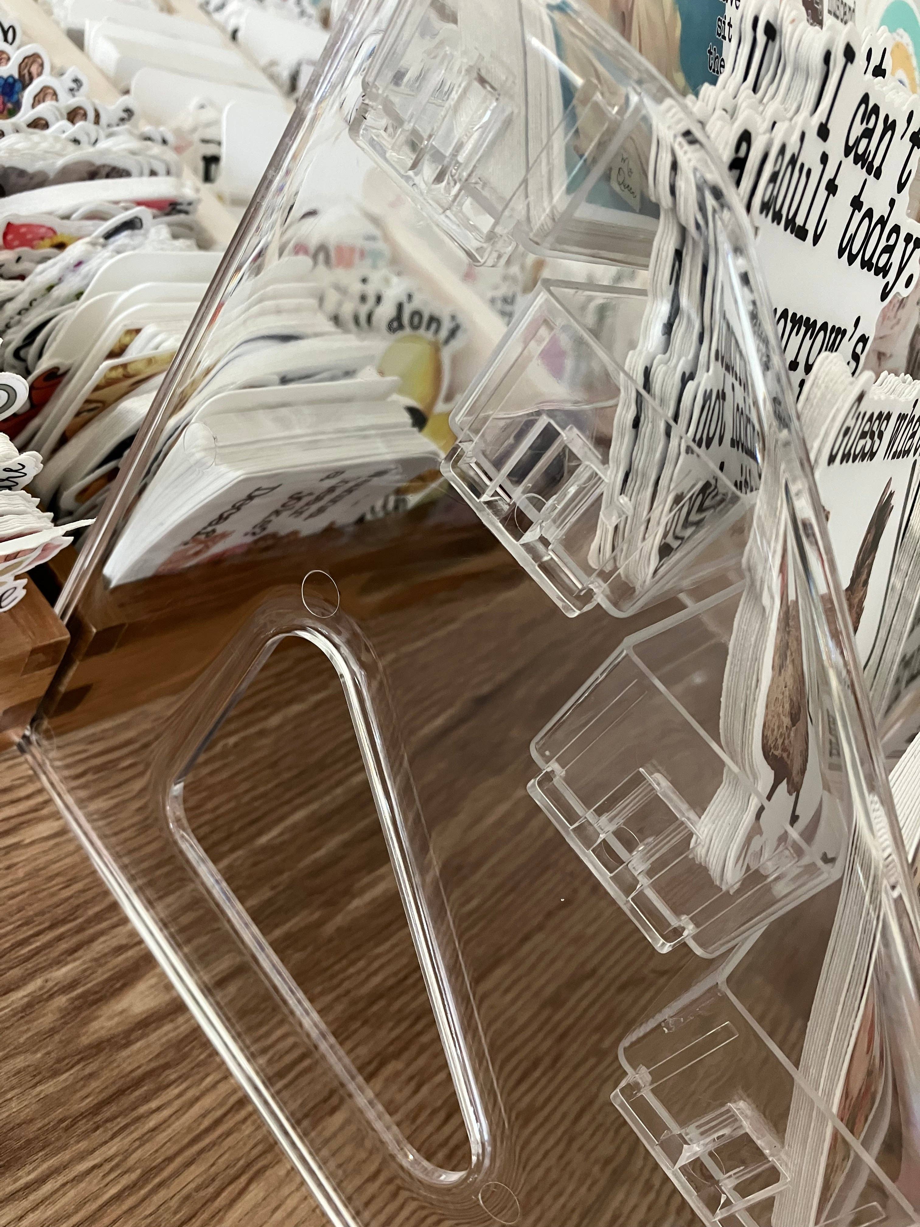 cottage + crown - Wholesale Retailer Display Stand/Case - 7 Tier Vinyl Sticker Acrylic Display Stand 12.4"2