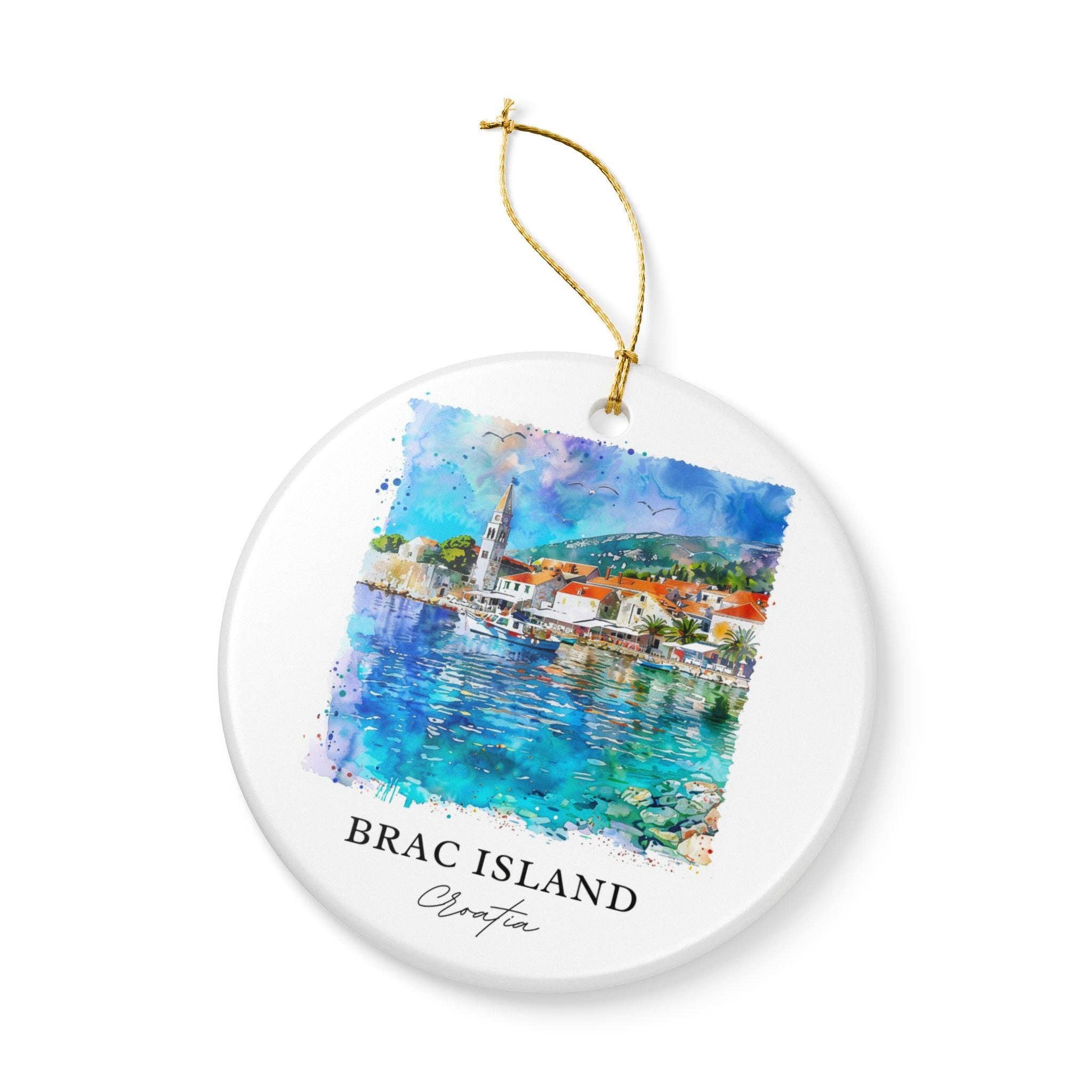 Premium Travel Art - Wholesale Ornament - Brac Island Ornament: Unique Brac Island Souvenir, Croatia Xmas Decor, and Authentic Brac Island Croatia Gift2