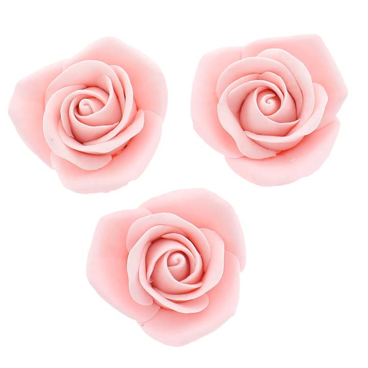 Peace Rose Sugar Flowers for Cake Decorating, by Global Sugar Art, Medium, Pink for wholesale by Global Sugar Art