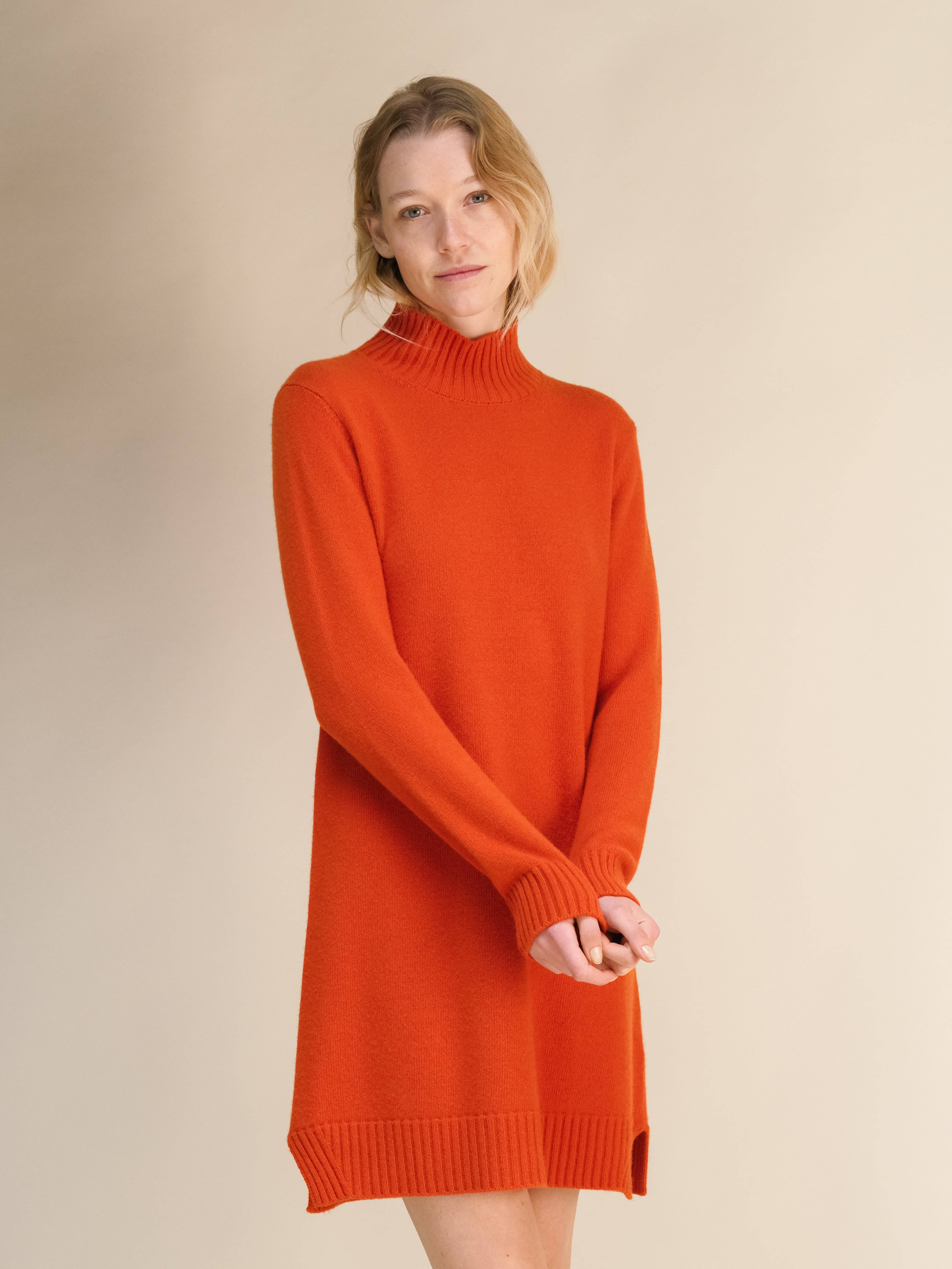 Lèmme - Wholesale Dress - Women's - Cashmere Mix High Neck Midi Dress10