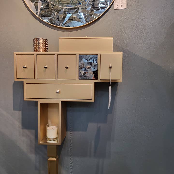 Onn Studio By Merit Home - Vente Console - Console à une jambe avec 5 tiroirs - meuble d'artisanat17