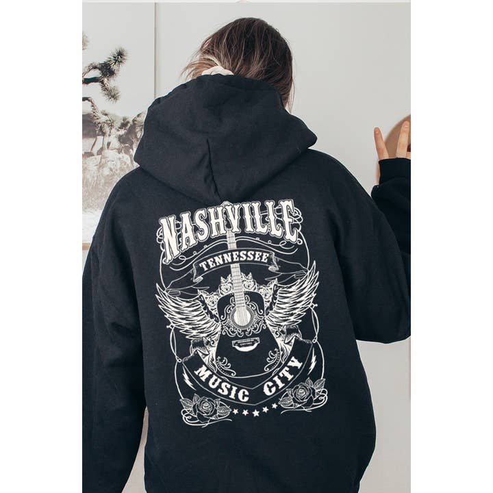 VINTAGE GRAFISK HÆTTETRØJE SWEATSHIRTS for engroshandel hos Illustrated Society