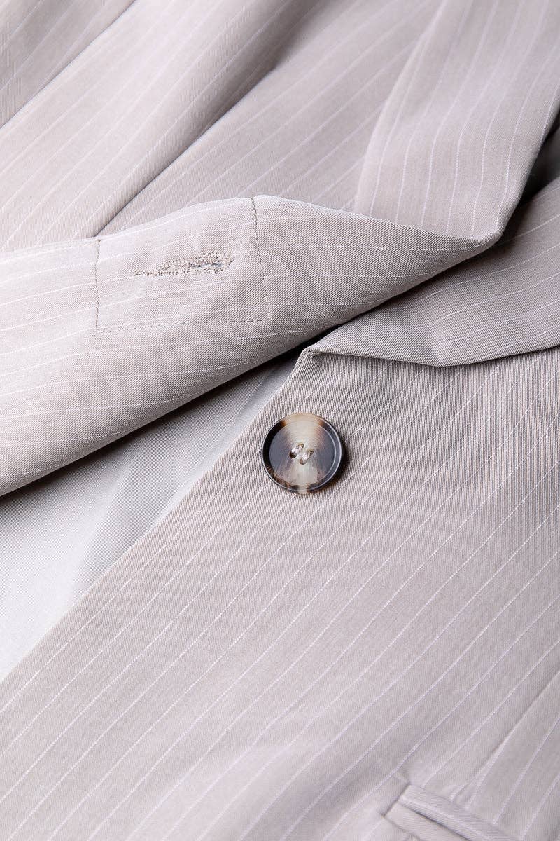 Izzy Pinstripe Blazer | Beige for wholesale on Faire7