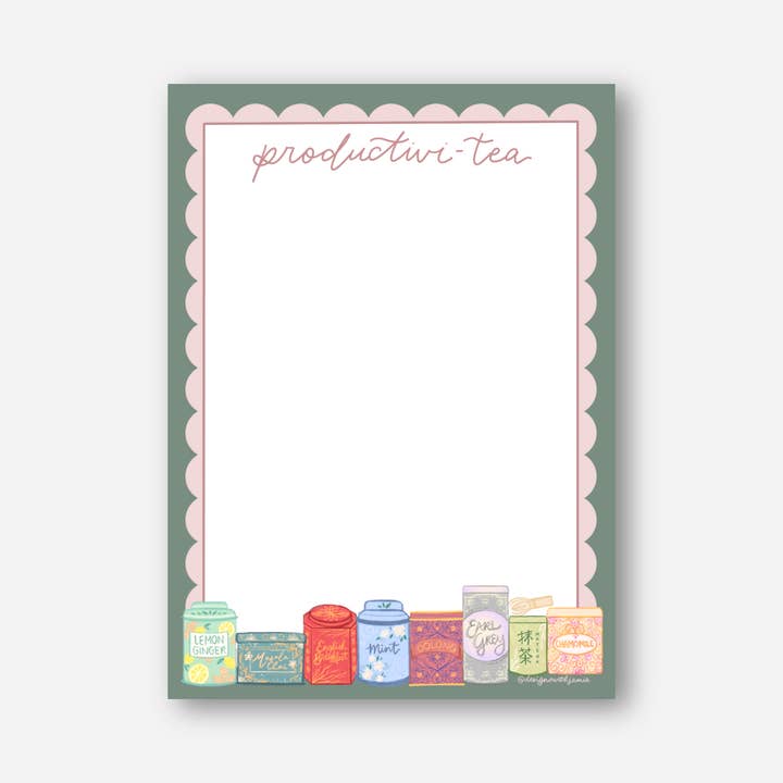 Designs with Jamie - Wholesale Notepad - Productivitea Notepad