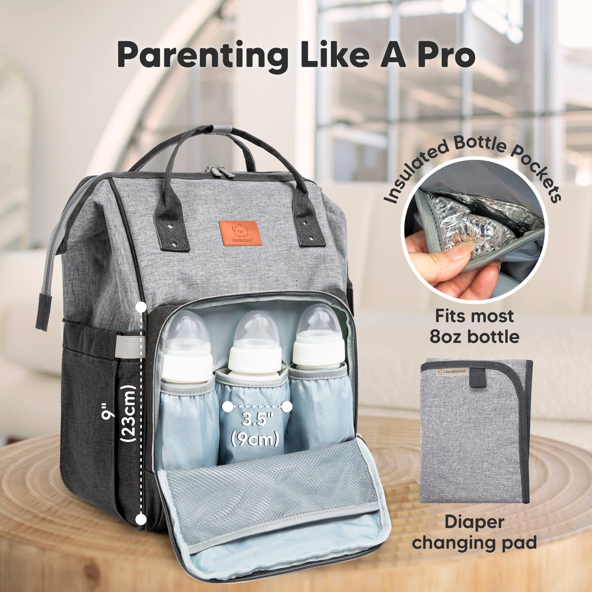 Graphite Original Diaper Bag Backpack, Baby Bags with Changing Pad for wholesale on Faire3