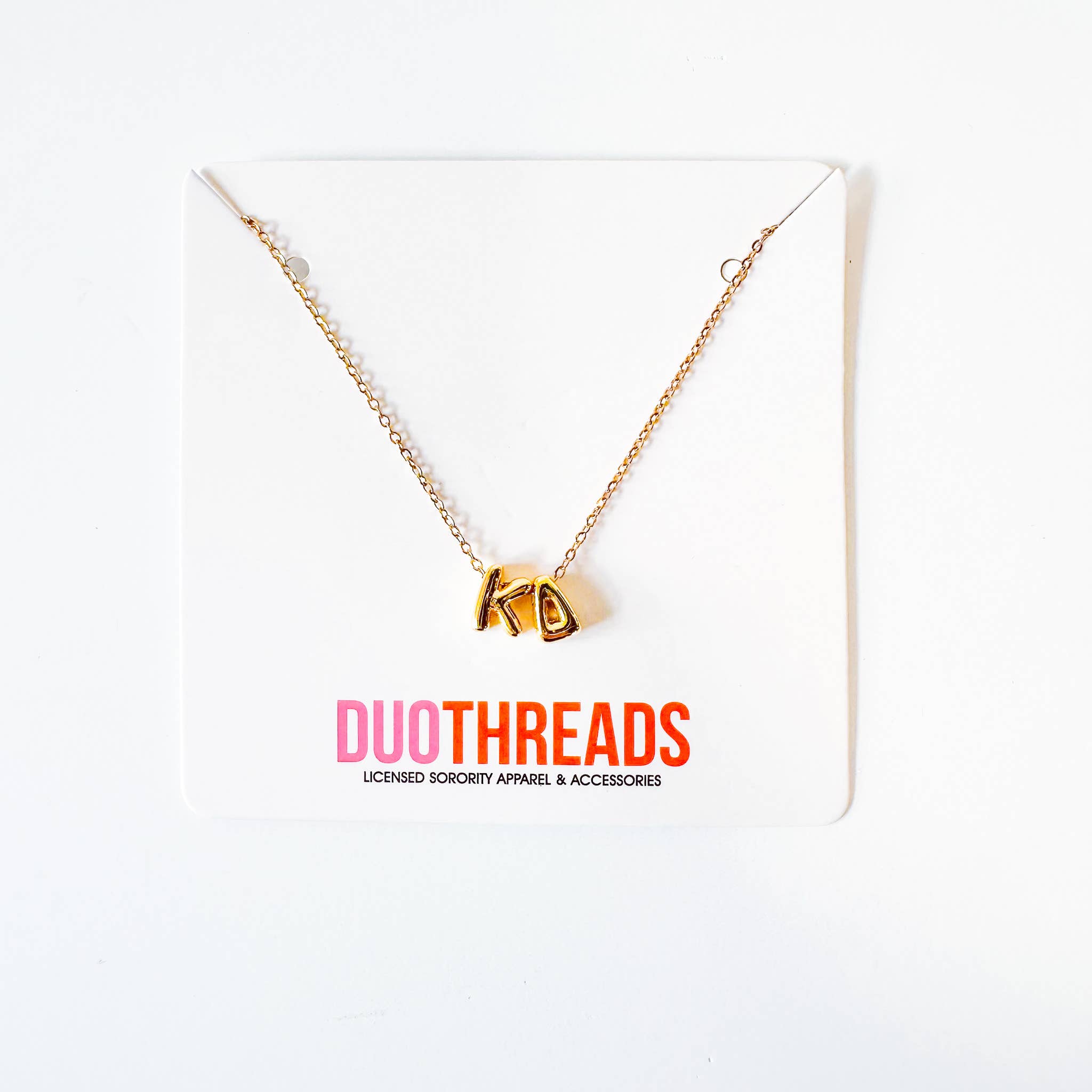 Duo Threads - Wholesale Pendant/Charm Necklace - Bubble Letter Sorority Necklace9