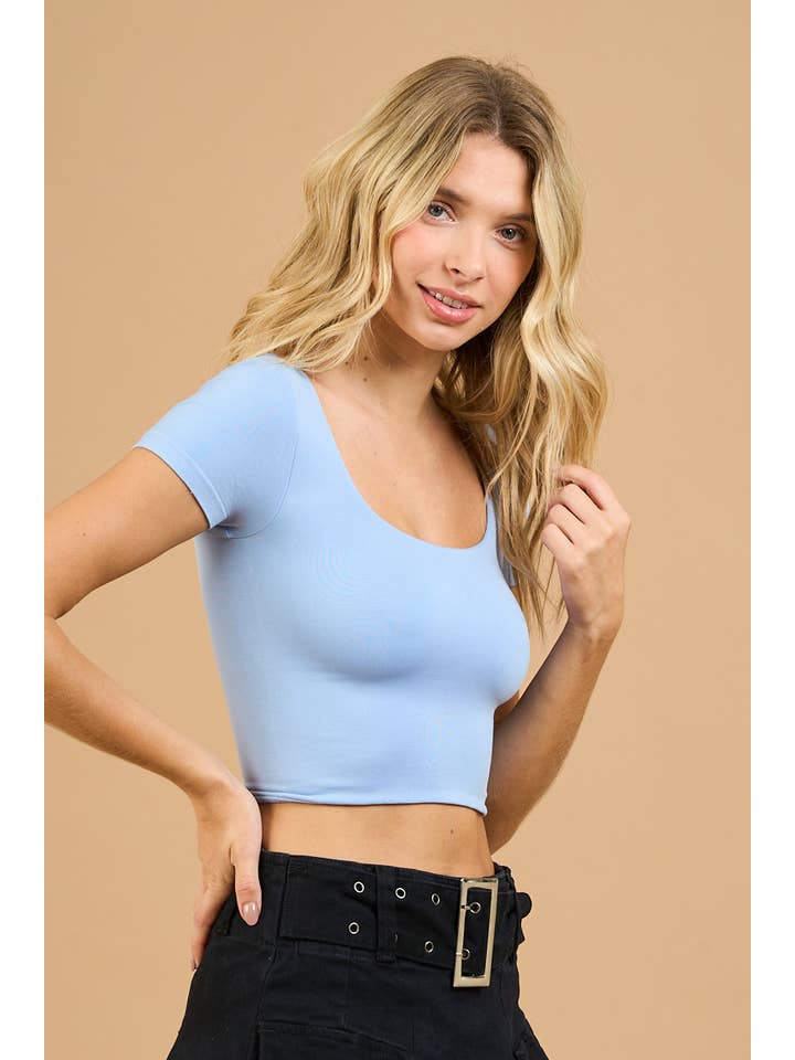 ANWND - Wholesale Tank Top - Women's - 53592 - ROUND NECK HALF SLEEVE TOP17