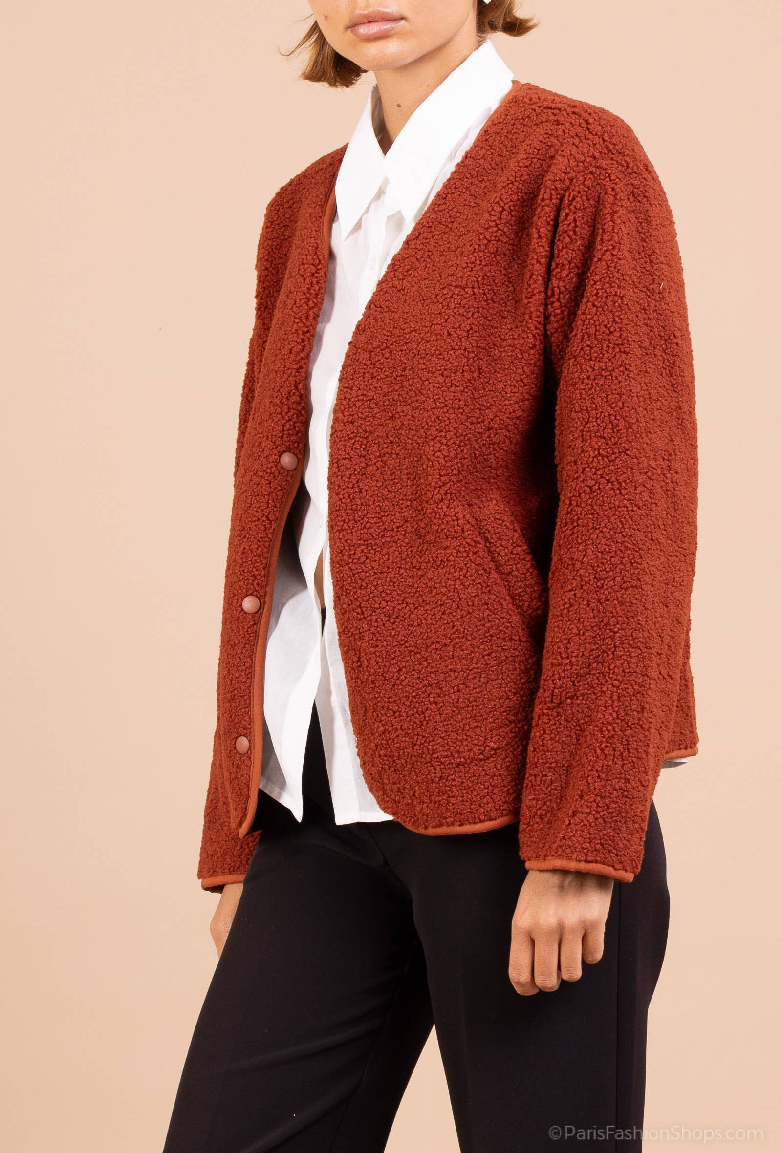 Mimi & Gogo - Wholesale Bomber Jacket - Women's - Bomber Jacket Fleece Jacket @3388_BomberMoumoute11