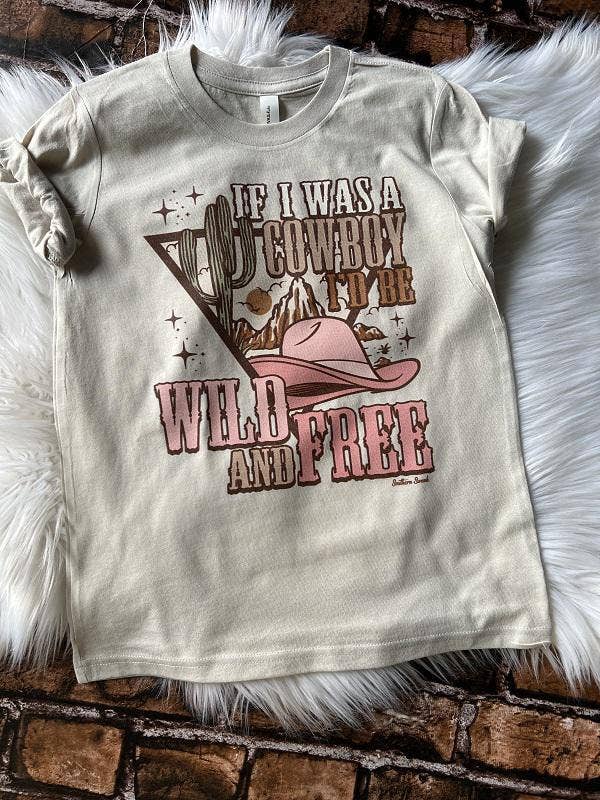 T-shirt Youth If I WAS A Cowboy per la vendita all'ingrosso da parte di Southern Swank