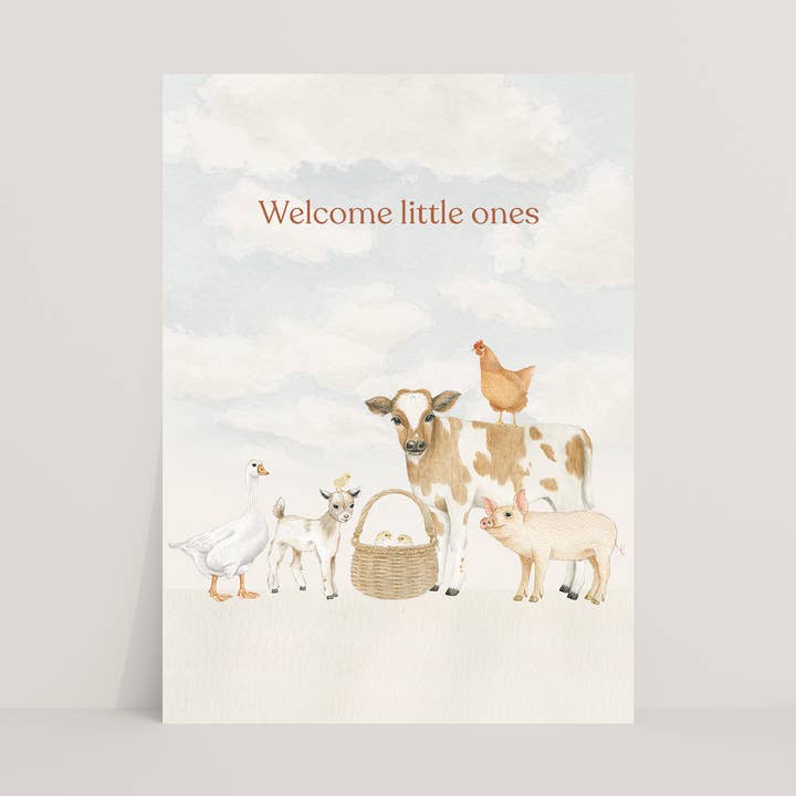 Vykort "välkomna små" (tvillingar) för wholesale av Appeloogje