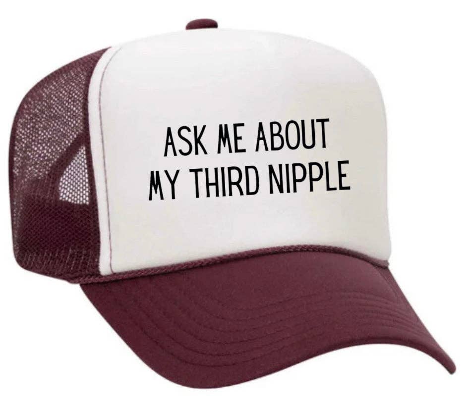 Inappropriate Trucker Hats - Wholesale Trucker Hat - Unisex - Ask Me About My Third Nipple Trucker Hat19