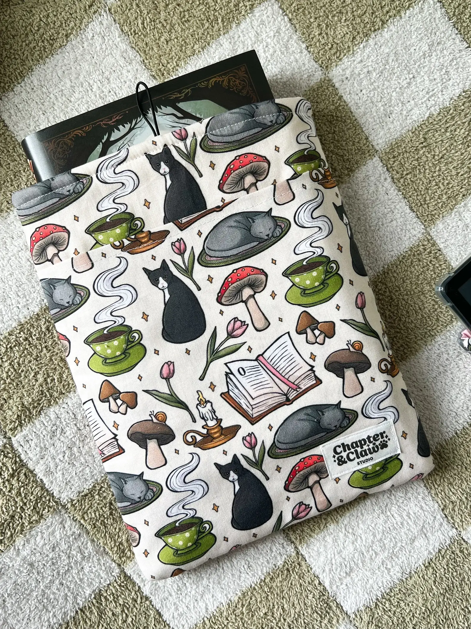 Chapter & Claw Studio - Wholesale Book Cover - Cozy Cats Handmade Padded Book Sleeves6
