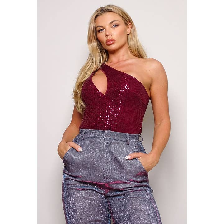 BODY DE LENTEJUELAS RECORTADO ALL OF THE LIGHTS para venta al por mayor de CEFIAN FASHION