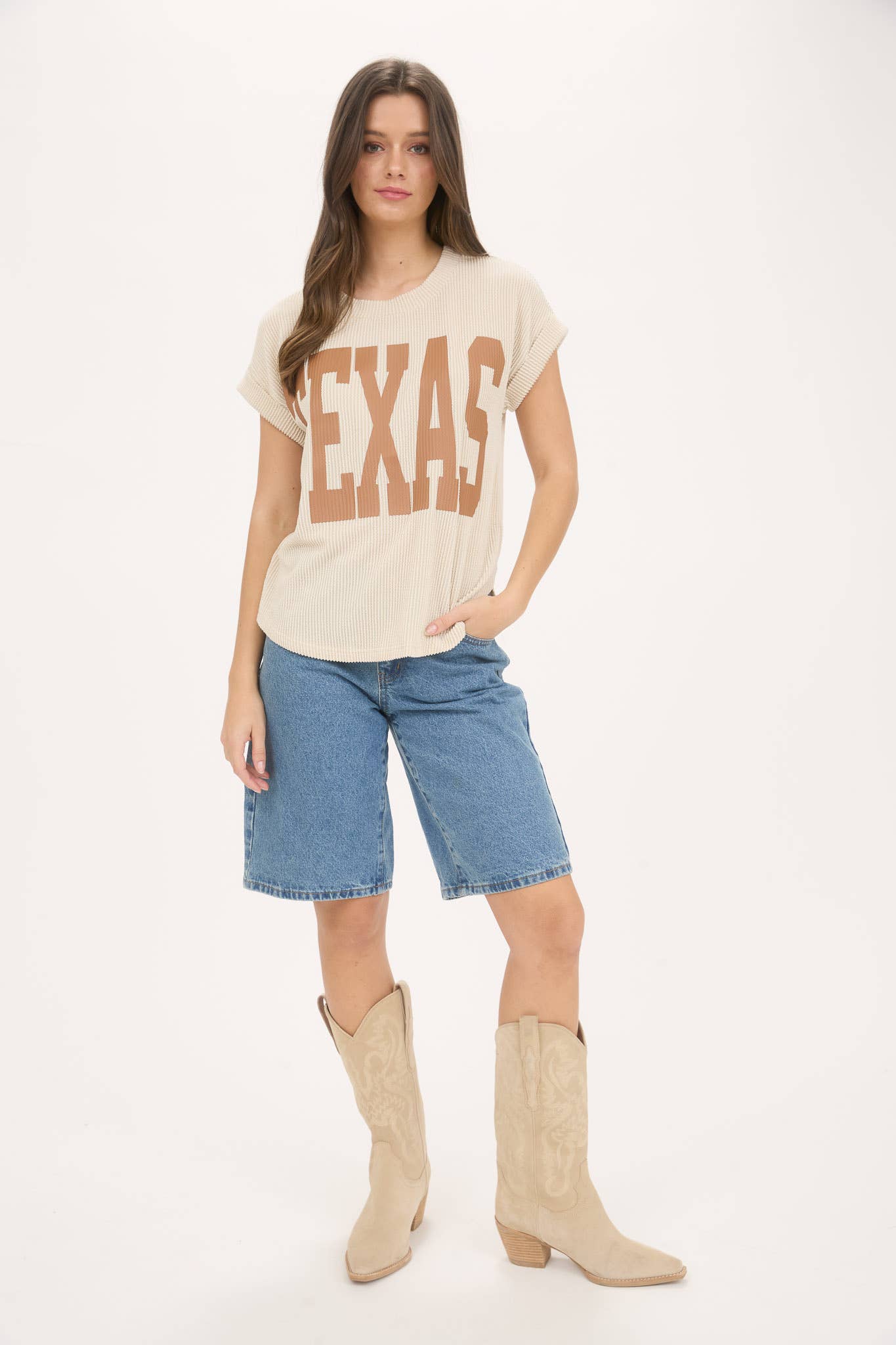 Blu Pepper - Wholesale Knit Top - Women's - TEXAS SHORT SLEEVE SWEATER KNIT T-SHIRT9