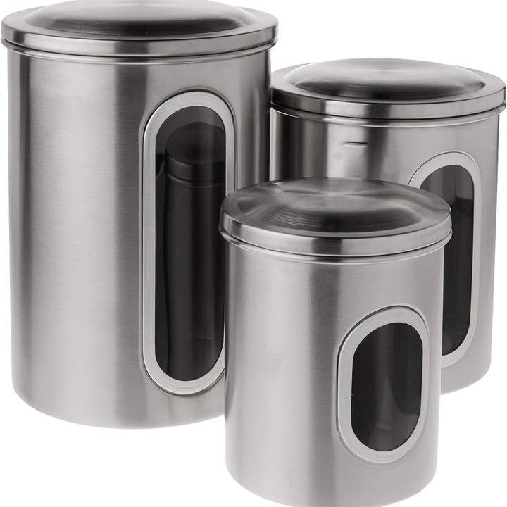 Fox Run Brands - Wholesale Canister set - Fox Run Stainless Steel Canister Set, 3-Piece Set5