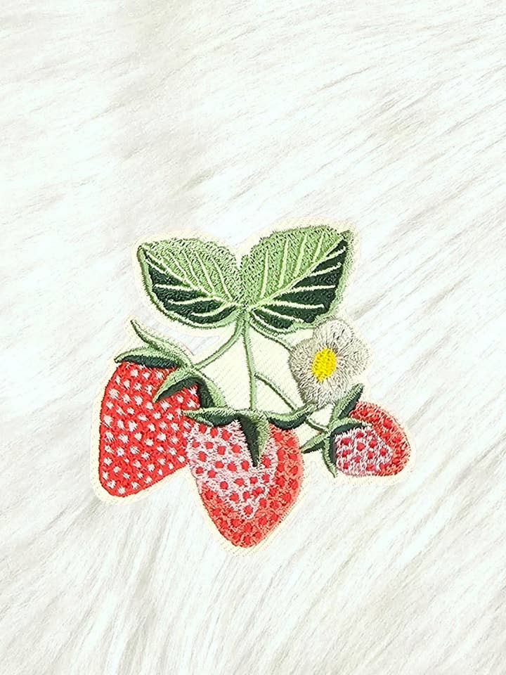 Strawberry Bundle Flower Embroidery On Patch for wholesale by Scratch Decor